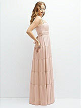 Side View Thumbnail - Cameo Modern Regency Chiffon Tiered Maxi Dress with Tie-Back