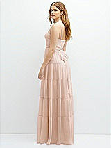 Rear View Thumbnail - Cameo Modern Regency Chiffon Tiered Maxi Dress with Tie-Back