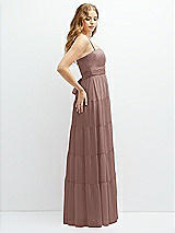 Side View Thumbnail - Sienna Modern Regency Chiffon Tiered Maxi Dress with Tie-Back
