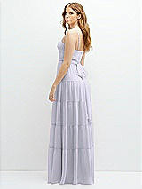 Rear View Thumbnail - Silver Dove Modern Regency Chiffon Tiered Maxi Dress with Tie-Back