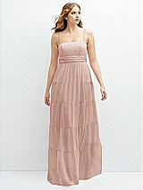 Front View Thumbnail - Toasted Sugar Modern Regency Chiffon Tiered Maxi Dress with Tie-Back