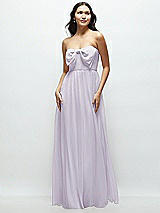 Front View Thumbnail - Moondance Strapless Chiffon Maxi Dress with Oversized Bow Bodice