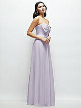 Side View Thumbnail - Moondance Strapless Chiffon Maxi Dress with Oversized Bow Bodice