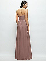 Rear View Thumbnail - Sienna Strapless Chiffon Maxi Dress with Oversized Bow Bodice