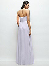 Rear View Thumbnail - Silver Dove Strapless Chiffon Maxi Dress with Oversized Bow Bodice