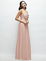 Side View Thumbnail - Toasted Sugar Strapless Chiffon Maxi Dress with Oversized Bow Bodice