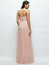 Rear View Thumbnail - Toasted Sugar Strapless Chiffon Maxi Dress with Oversized Bow Bodice