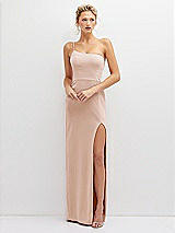 Front View Thumbnail - Cameo Sleek One-Shoulder Crepe Column Dress with Cut-Away Slit