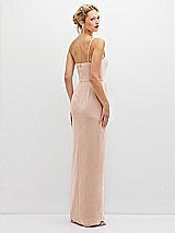 Rear View Thumbnail - Cameo Sleek One-Shoulder Crepe Column Dress with Cut-Away Slit