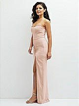 Side View Thumbnail - Cameo Sleek Strapless Crepe Column Dress with Cut-Away Slit