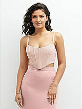 Front View Thumbnail - Cameo Crepe Mix-and-Match Midriff Corset Top 