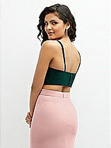 Rear View Thumbnail - Evergreen Crepe Mix-and-Match Midriff Corset Top 