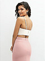 Rear View Thumbnail - Ivory Crepe Mix-and-Match Midriff Corset Top 