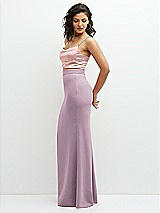 Side View Thumbnail - Suede Rose Crepe Mix-and-Match High Waist Fit and Flare Skirt