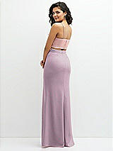 Rear View Thumbnail - Suede Rose Crepe Mix-and-Match High Waist Fit and Flare Skirt