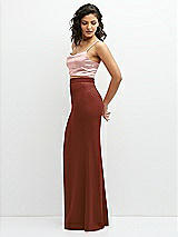 Side View Thumbnail - Auburn Moon Crepe Mix-and-Match High Waist Fit and Flare Skirt