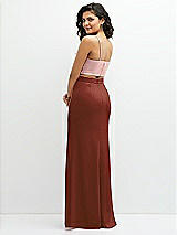 Rear View Thumbnail - Auburn Moon Crepe Mix-and-Match High Waist Fit and Flare Skirt