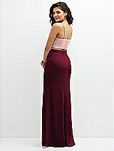 Rear View Thumbnail - Cabernet Crepe Mix-and-Match High Waist Fit and Flare Skirt