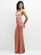 Side View Thumbnail - Desert Rose Crepe Mix-and-Match High Waist Fit and Flare Skirt