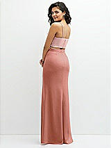 Rear View Thumbnail - Desert Rose Crepe Mix-and-Match High Waist Fit and Flare Skirt