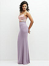 Side View Thumbnail - Lilac Haze Crepe Mix-and-Match High Waist Fit and Flare Skirt
