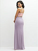 Rear View Thumbnail - Lilac Haze Crepe Mix-and-Match High Waist Fit and Flare Skirt