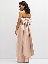 Rear View Thumbnail - Cameo Strapless Draped Bodice Column Dress with Oversized Bow