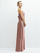 Side View Thumbnail - Neu Nude Strapless Maxi Bias Column Dress with Peek-a-Boo Corset Back