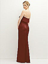 Rear View Thumbnail - Auburn Moon Soft Ruffle Cuff Strapless Trumpet Dress with Front Slit