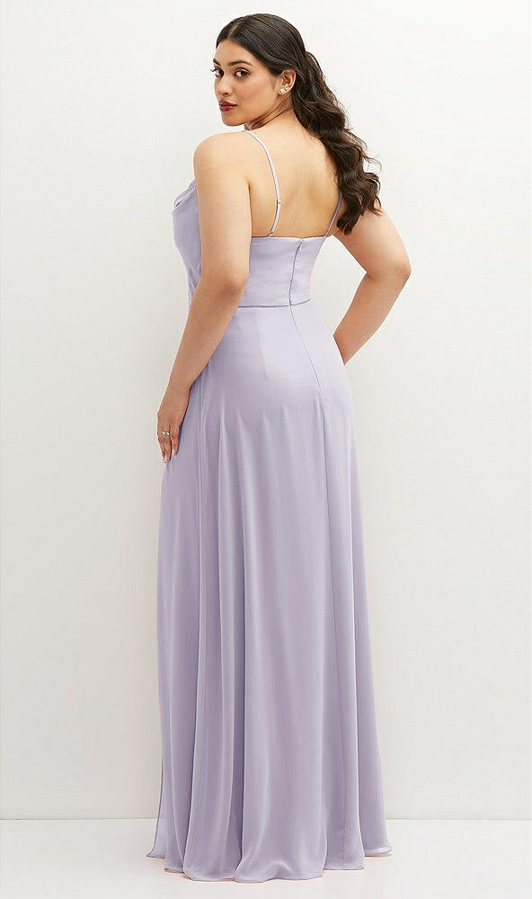 Back View - Moondance Soft Cowl-Neck A-Line Maxi Dress with Adjustable Straps