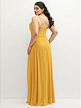 Rear View Thumbnail - NYC Yellow Soft Cowl-Neck A-Line Maxi Dress with Adjustable Straps