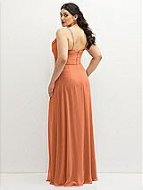 Rear View Thumbnail - Sweet Melon Soft Cowl-Neck A-Line Maxi Dress with Adjustable Straps