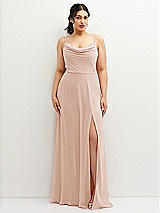 Front View Thumbnail - Cameo Soft Cowl-Neck A-Line Maxi Dress with Adjustable Straps