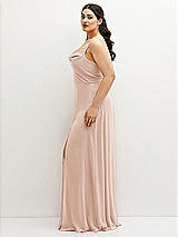 Side View Thumbnail - Cameo Soft Cowl-Neck A-Line Maxi Dress with Adjustable Straps