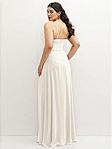 Rear View Thumbnail - Ivory Soft Cowl-Neck A-Line Maxi Dress with Adjustable Straps