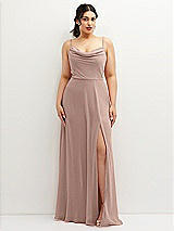 Front View Thumbnail - Neu Nude Soft Cowl-Neck A-Line Maxi Dress with Adjustable Straps