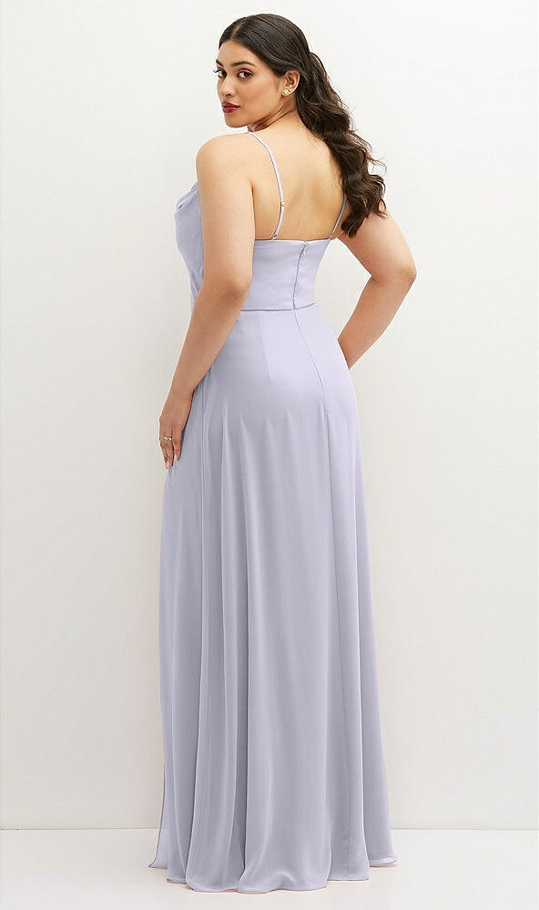 Back View - Silver Dove Soft Cowl-Neck A-Line Maxi Dress with Adjustable Straps