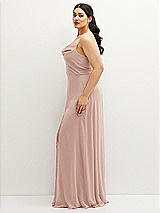 Side View Thumbnail - Toasted Sugar Soft Cowl-Neck A-Line Maxi Dress with Adjustable Straps