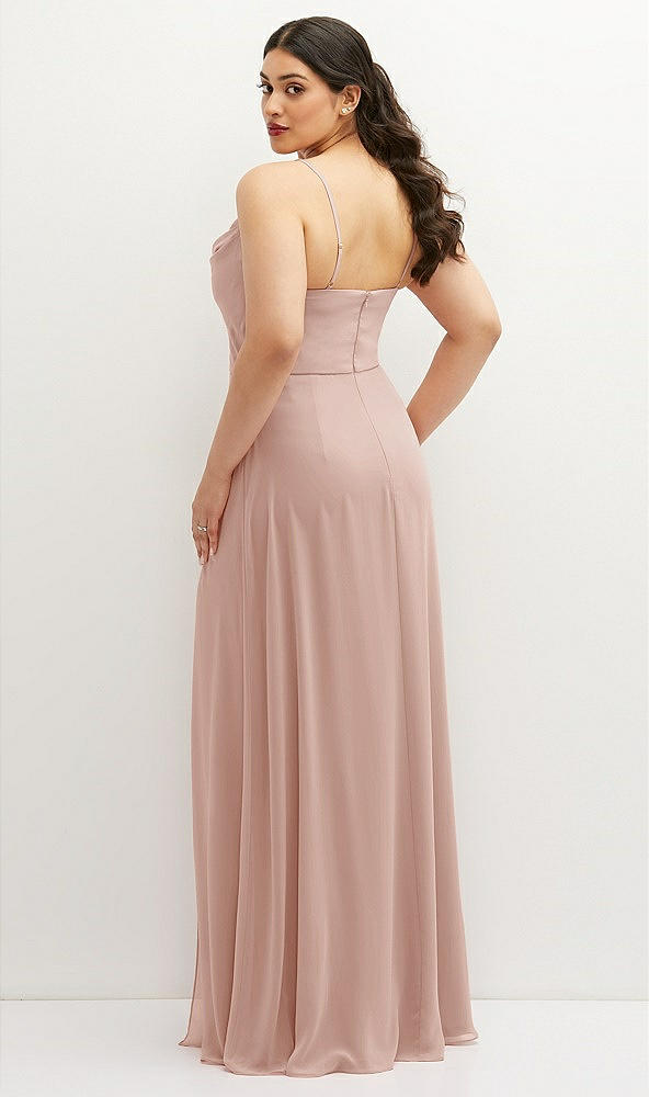 Back View - Toasted Sugar Soft Cowl-Neck A-Line Maxi Dress with Adjustable Straps