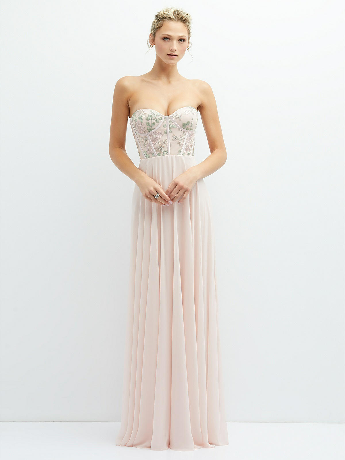 Corset Chiffon Dress From David s Bridal