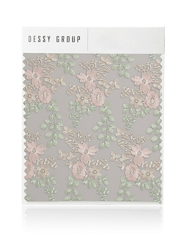 Front View - Cashmere Gray Ivy Fleur Embroidery Swatch