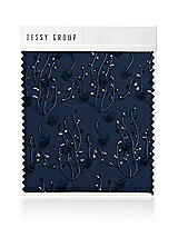 Front View Thumbnail - Midnight Navy Trellis 3D Sequin Embroidery Swatch