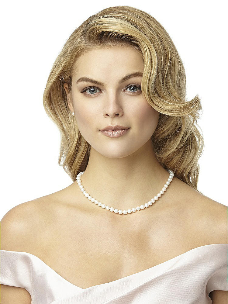 Back View - Natural Freshwater Pearl Necklace - 18 inch