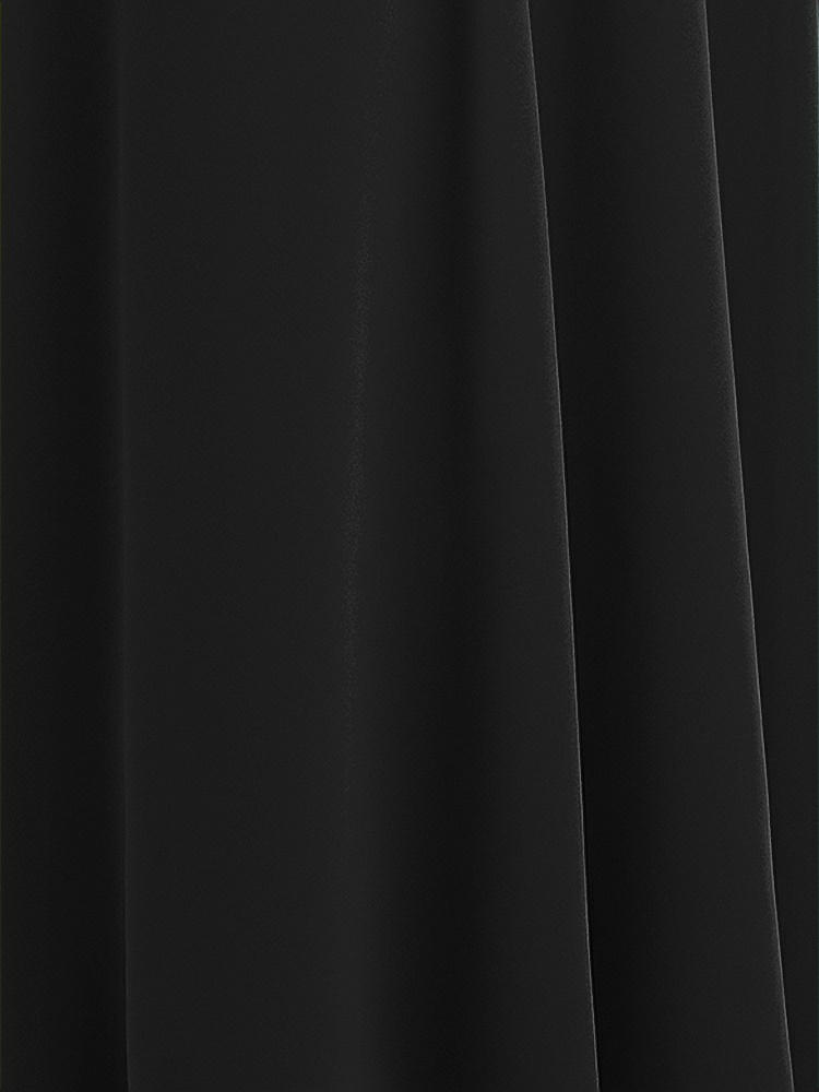 Front View - Black Sheer Crepe Fabric by the Yard