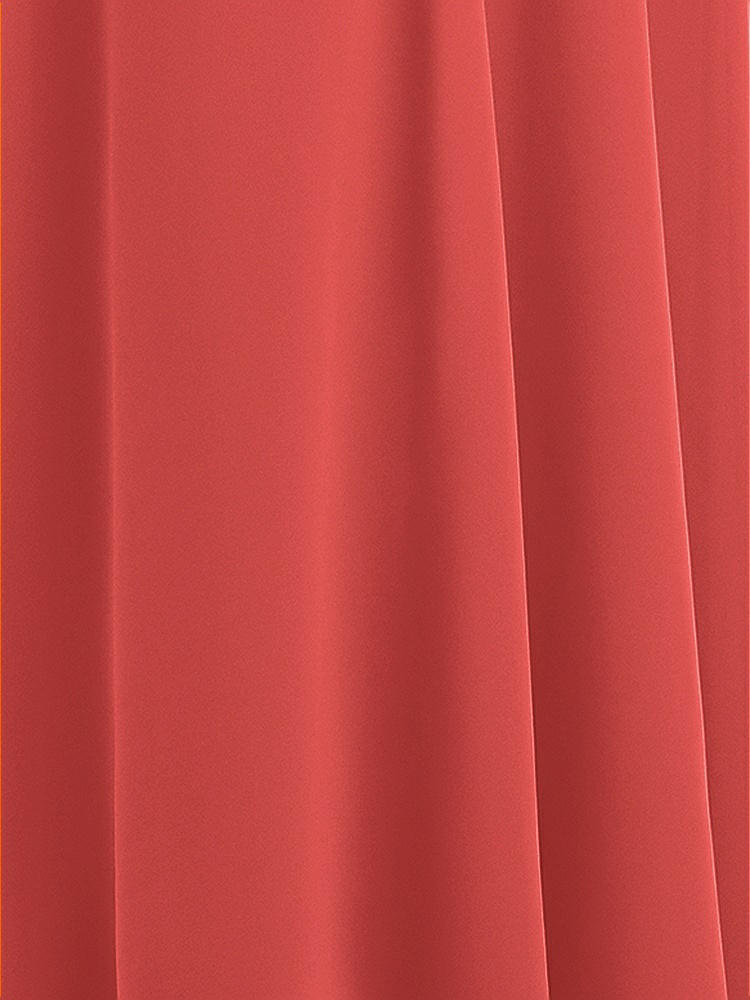 Front View - Perfect Coral Sheer Crepe Fabric by the Yard