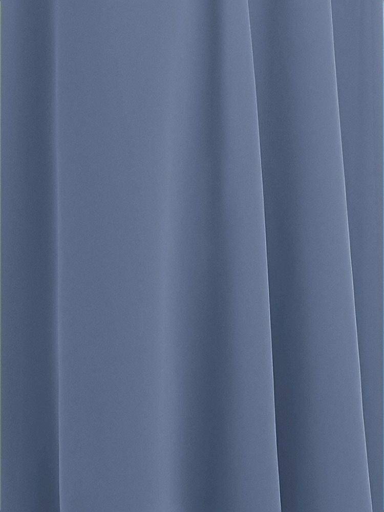 Front View - Larkspur Blue Sheer Crepe Fabric by the Yard