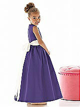 Rear View Thumbnail - Regalia - PANTONE Ultra Violet & Ivory Flower Girl Dress FL4021
