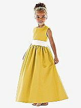 Front View Thumbnail - Marigold & Ivory Flower Girl Dress FL4021