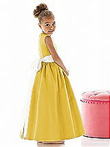 Rear View Thumbnail - Marigold & Ivory Flower Girl Dress FL4021