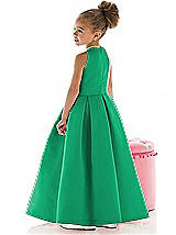 Rear View Thumbnail - Pantone Emerald Flower Girl Dress FL4022